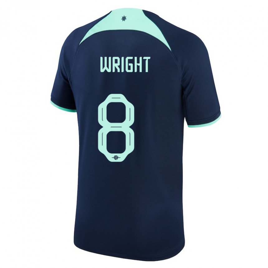 Kinder Australische Bailey Wright #8 Dunkelblau Auswärtstrikot Trikot 22-24 T-shirt Belgien