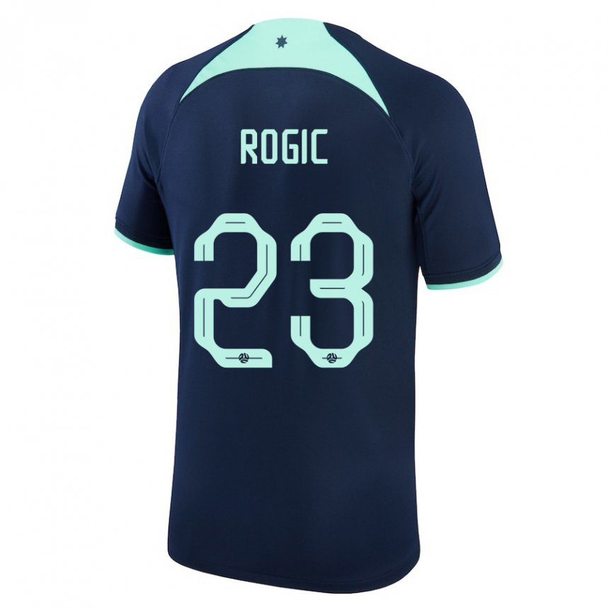 Enfant Maillot Australie Tom Rogic #23 Bleu Foncé Tenues Extérieur 22-24 T-shirt Belgique