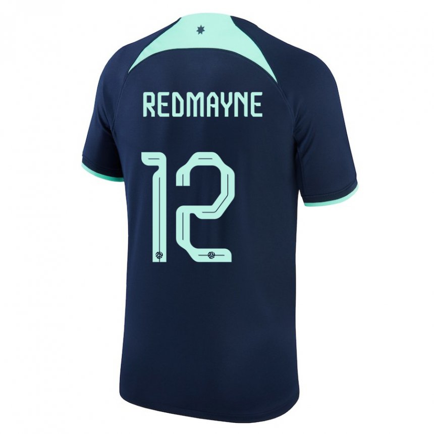 Kinder Australische Andrew Redmayne #12 Dunkelblau Auswärtstrikot Trikot 22-24 T-shirt Belgien