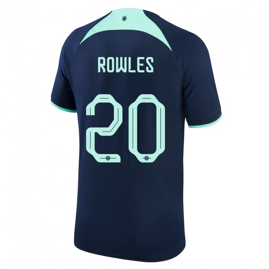 Kinder Australische Kye Rowles #20 Dunkelblau Auswärtstrikot Trikot 22-24 T-shirt Belgien