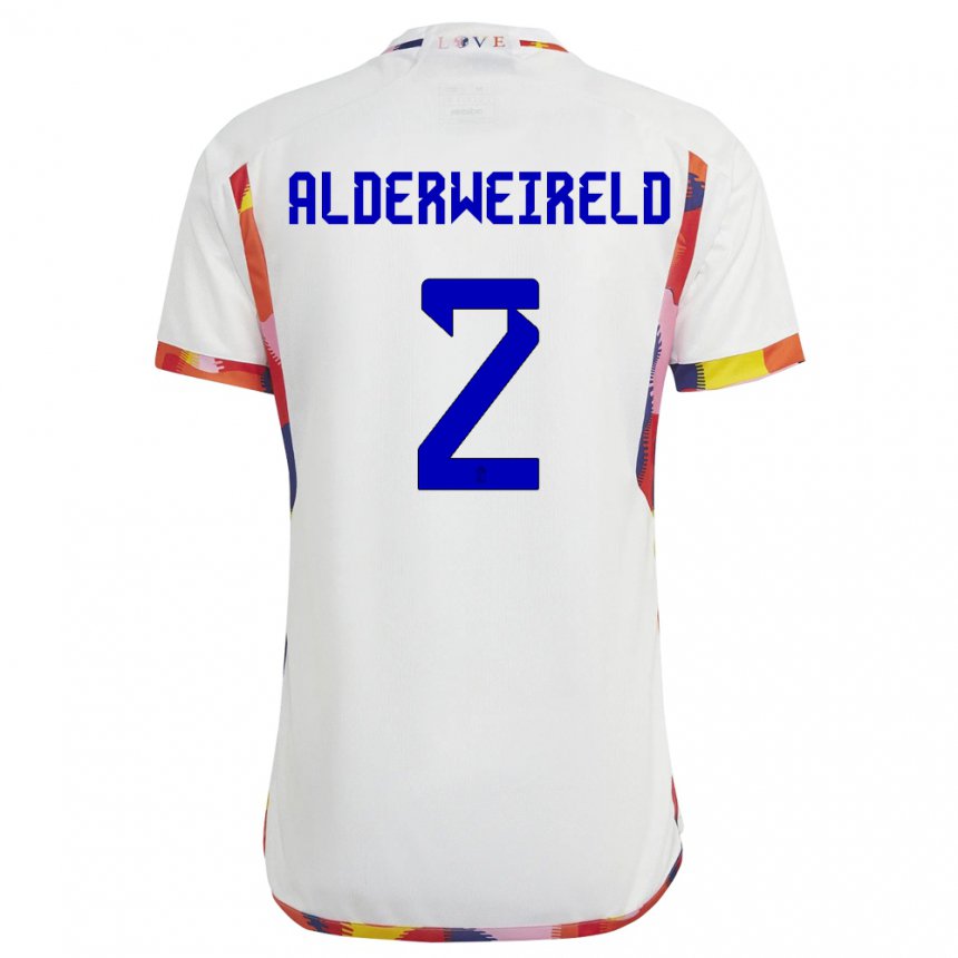 Kinder Belgische Toby Alderweireld #2 Weiß Auswärtstrikot Trikot 22-24 T-shirt Belgien