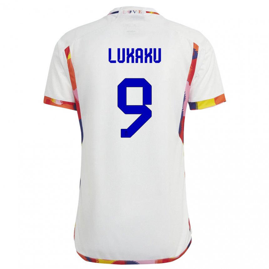Kinder Belgische Romelu Lukaku #9 Weiß Auswärtstrikot Trikot 22-24 T-shirt Belgien