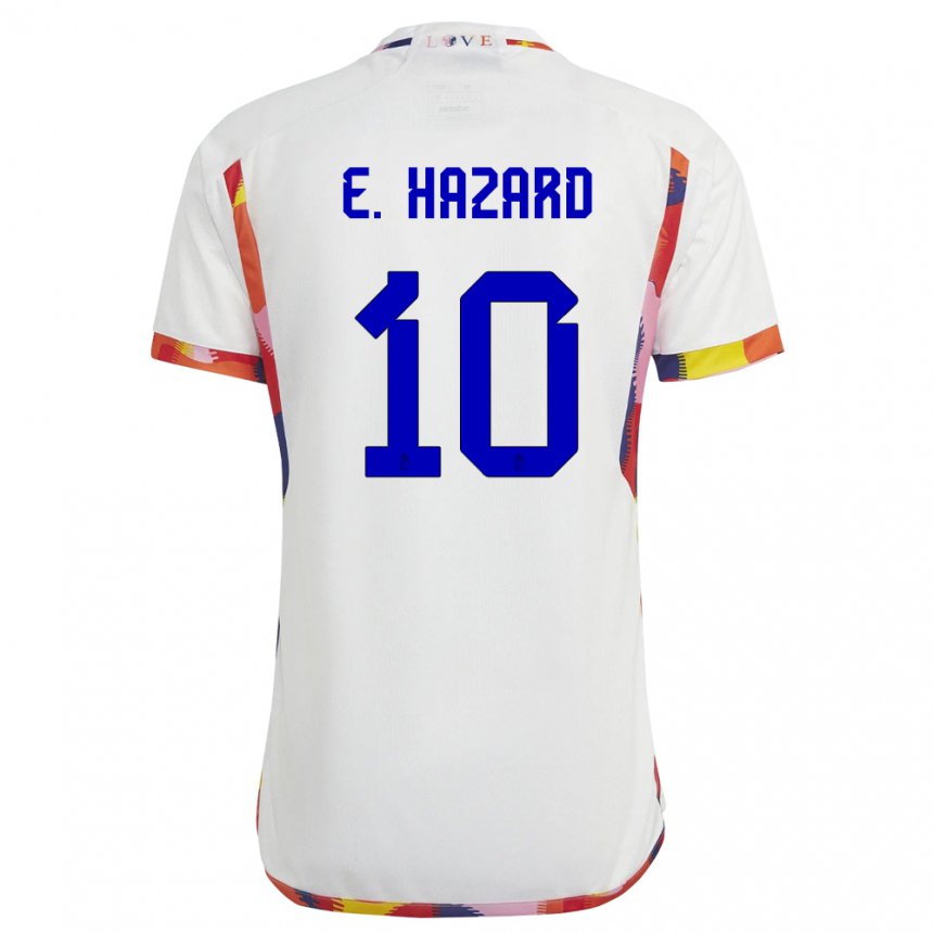 Kinder Belgische Eden Hazard #10 Weiß Auswärtstrikot Trikot 22-24 T-shirt Belgien
