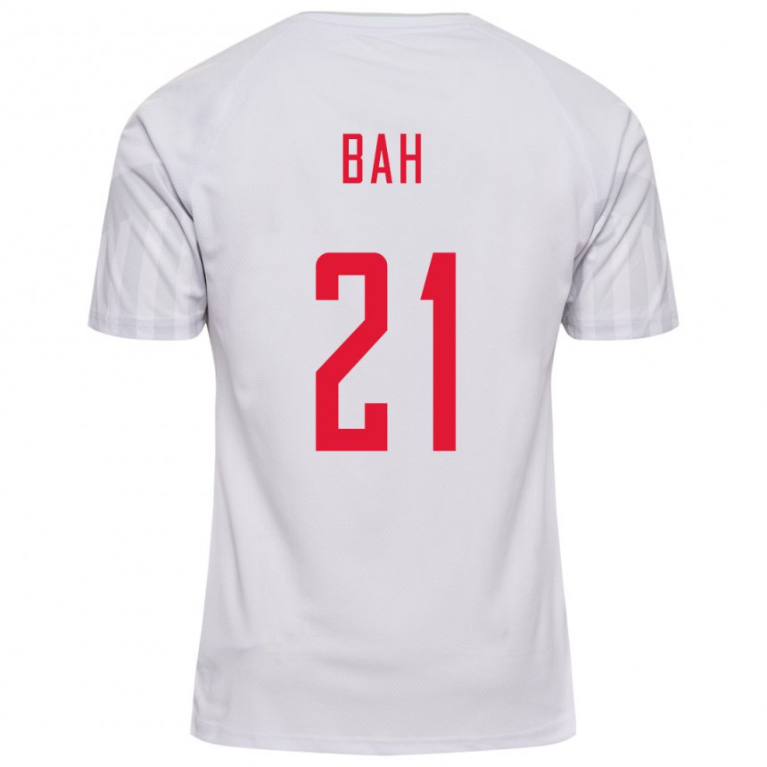Enfant Maillot Danemark Alexander Bah #21 Blanc Tenues Extérieur 22-24 T-shirt Belgique