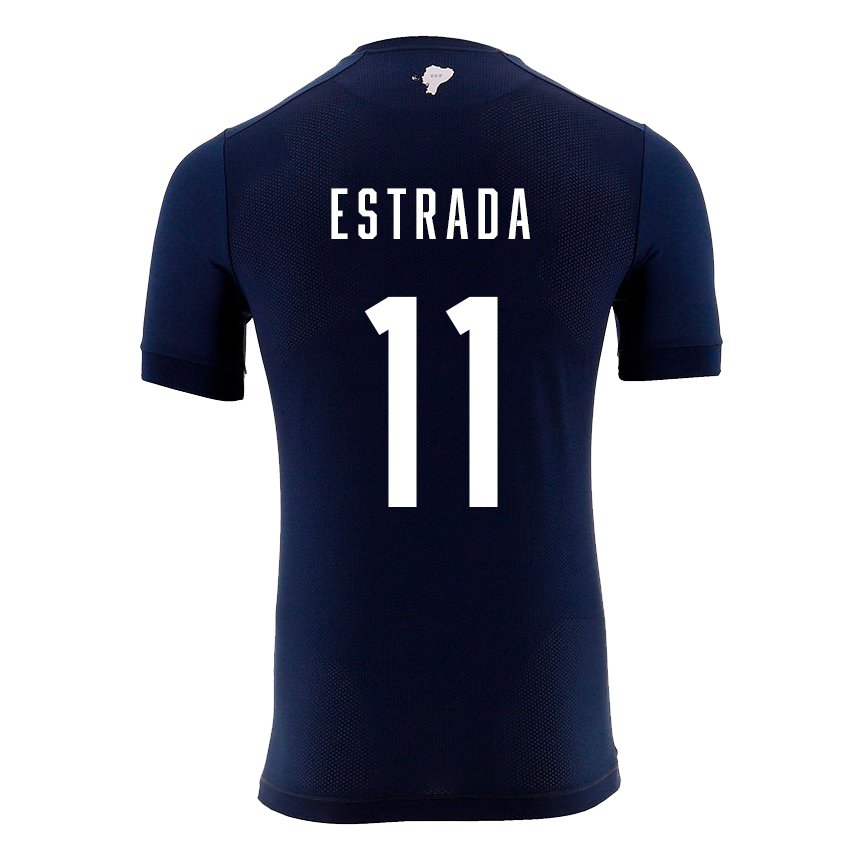 Kinder Ecuadorianische Michael Estrada #11 Marineblau Auswärtstrikot Trikot 22-24 T-shirt Belgien