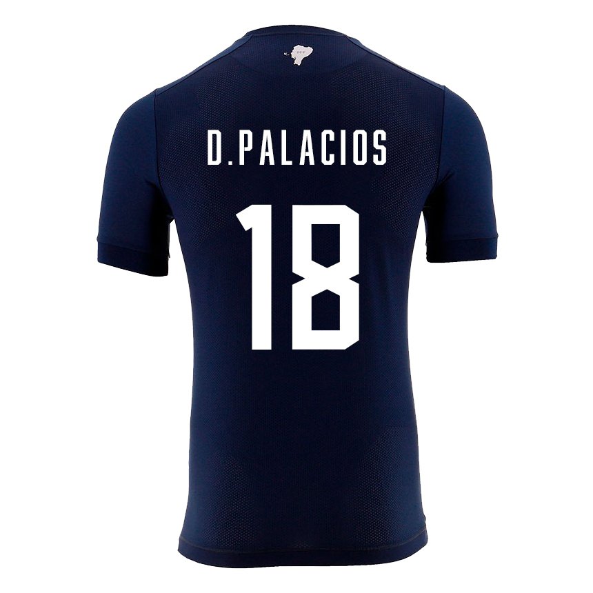 Kinder Ecuadorianische Diego Palacios #18 Marineblau Auswärtstrikot Trikot 22-24 T-shirt Belgien