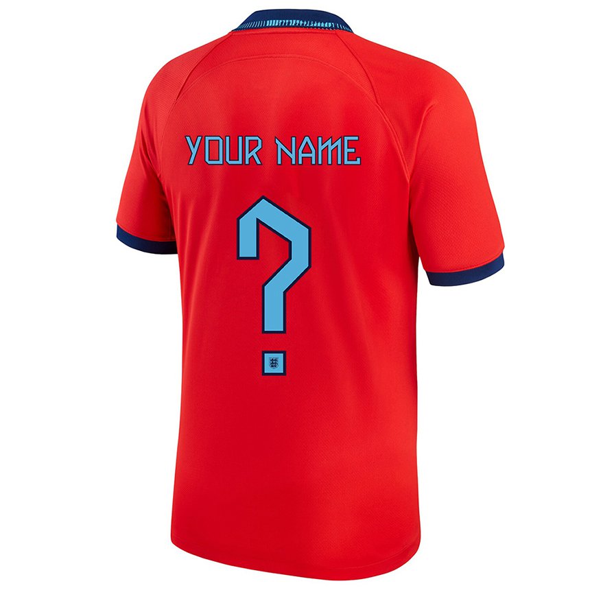 Enfant Maillot Angleterre Votre Nom #0 Rouge Tenues Extérieur 22-24 T-shirt Belgique
