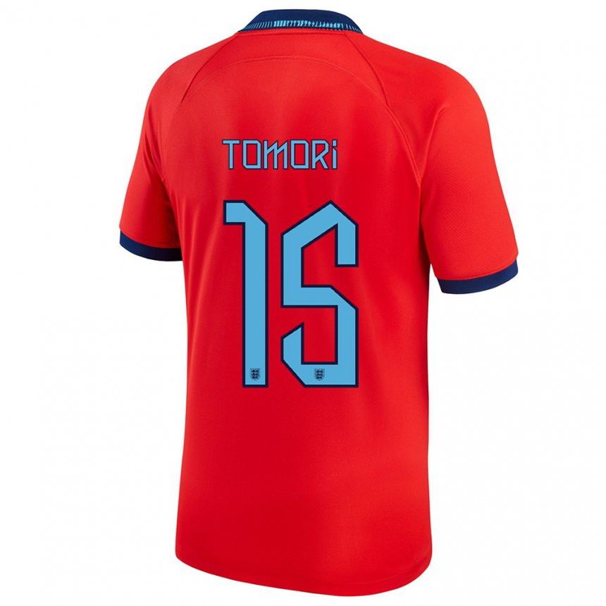 Kinder Englische Fikayo Tomori #15 Rot Auswärtstrikot Trikot 22-24 T-shirt Belgien