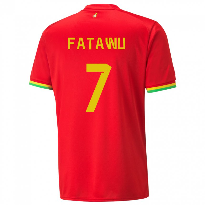 Kinder Ghanaische Issahaku Fatawu #7 Rot Auswärtstrikot Trikot 22-24 T-shirt Belgien
