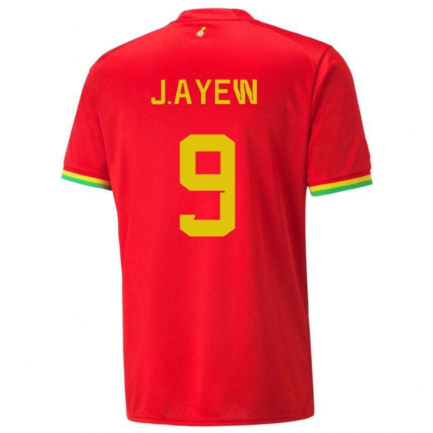 Enfant Maillot Ghana Jordan Ayew #9 Rouge Tenues Extérieur 22-24 T-shirt Belgique