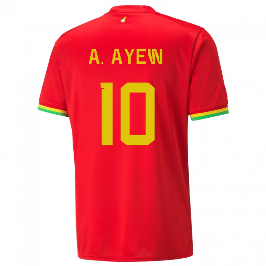 Enfant Maillot Ghana Andre Ayew #10 Rouge Tenues Extérieur 22-24 T-shirt Belgique