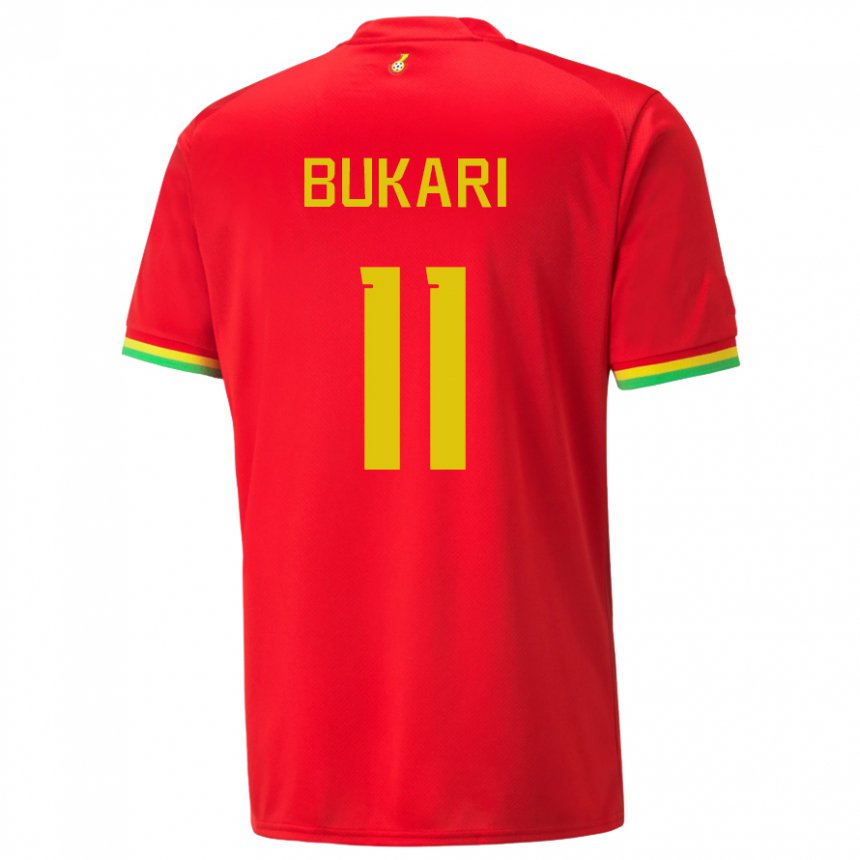 Kinder Ghanaische Osman Bukari #11 Rot Auswärtstrikot Trikot 22-24 T-shirt Belgien