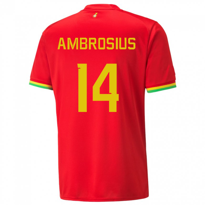 Enfant Maillot Ghana Stephan Ambrosius #14 Rouge Tenues Extérieur 22-24 T-shirt Belgique