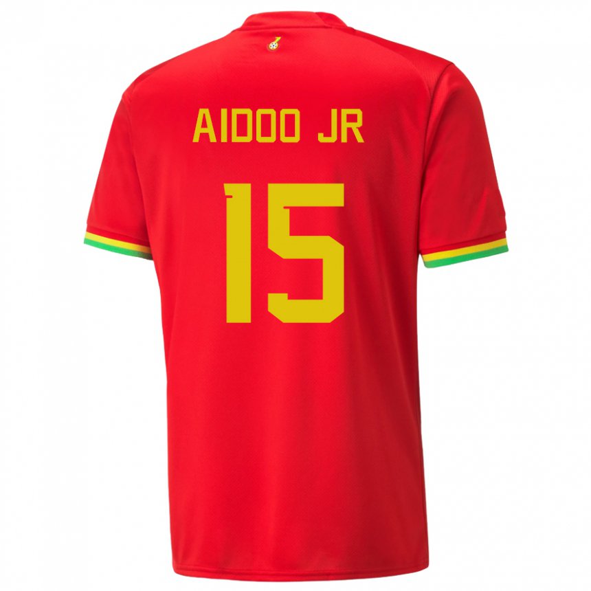 Enfant Maillot Ghana Joseph Aidoo #15 Rouge Tenues Extérieur 22-24 T-shirt Belgique