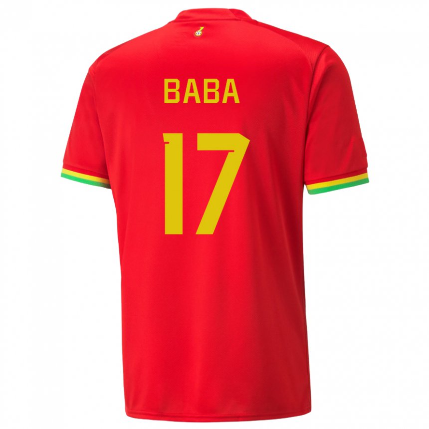 Enfant Maillot Ghana Abdul-rahman Baba #17 Rouge Tenues Extérieur 22-24 T-shirt Belgique
