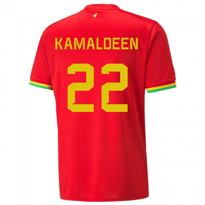 Kinder Ghanaische Kamaldeen Sulemana #22 Rot Auswärtstrikot Trikot 22-24 T-shirt Belgien
