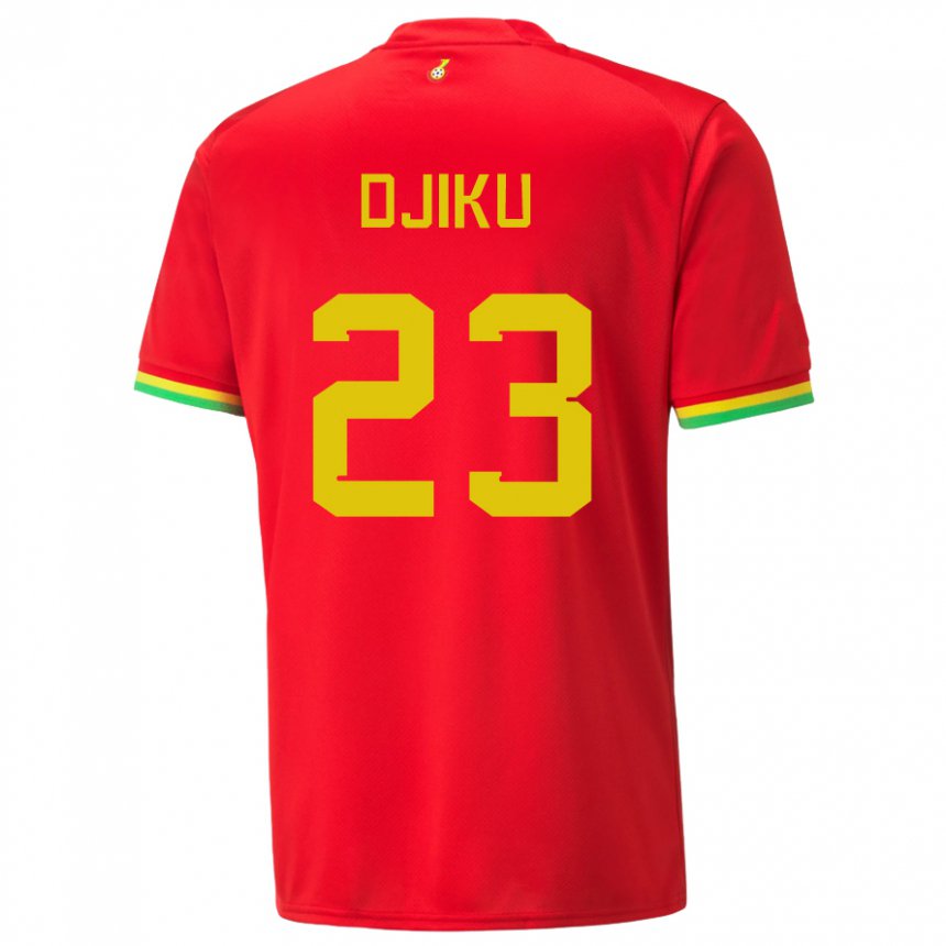 Kinder Ghanaische Alexander Djiku #23 Rot Auswärtstrikot Trikot 22-24 T-shirt Belgien