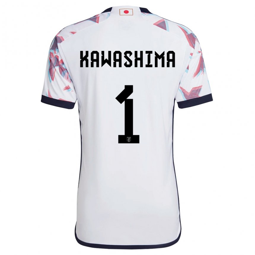 Enfant Maillot Japon Eiji Kawashima #1 Blanc Tenues Extérieur 22-24 T-shirt Belgique