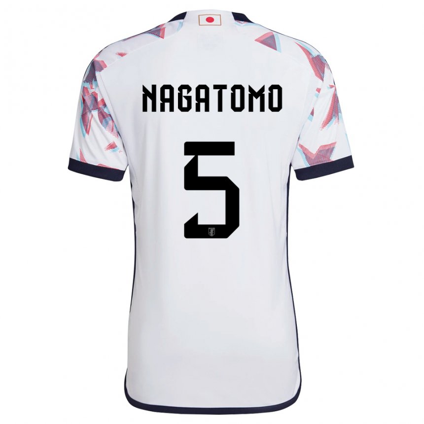Enfant Maillot Japon Yuto Nagatomo #5 Blanc Tenues Extérieur 22-24 T-shirt Belgique
