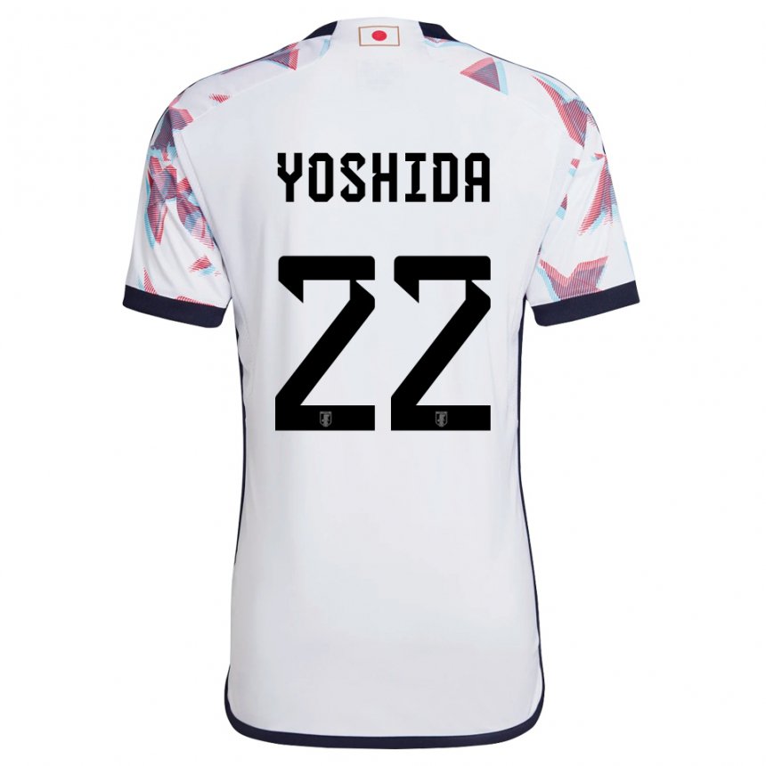 Kinder Japanische Maya Yoshida #22 Weiß Auswärtstrikot Trikot 22-24 T-shirt Belgien