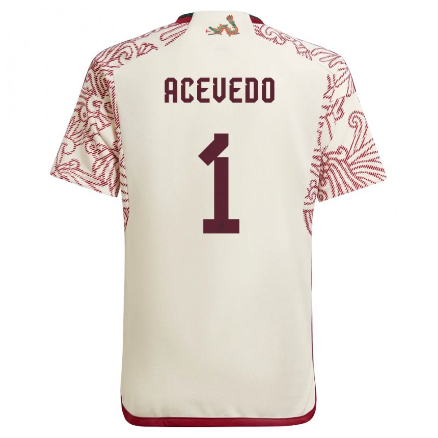 Kinder Mexikanische Carlos Acevedo #1 Wunder Weiß Rot Auswärtstrikot Trikot 22-24 T-shirt Belgien