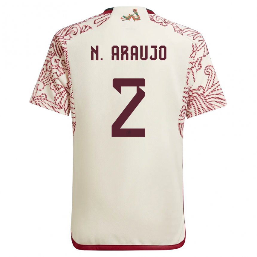 Kinder Mexikanische Nestor Araujo #2 Wunder Weiß Rot Auswärtstrikot Trikot 22-24 T-shirt Belgien
