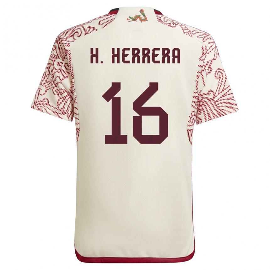 Kinder Mexikanische Hector Herrera #16 Wunder Weiß Rot Auswärtstrikot Trikot 22-24 T-shirt Belgien