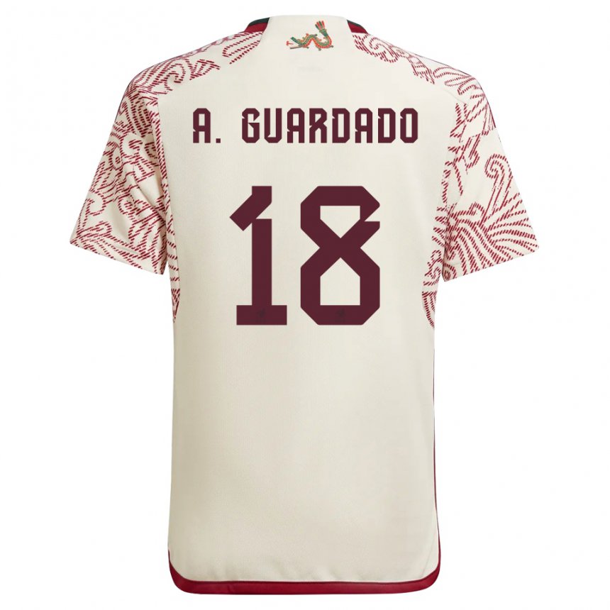Kinder Mexikanische Andres Guardado #18 Wunder Weiß Rot Auswärtstrikot Trikot 22-24 T-shirt Belgien