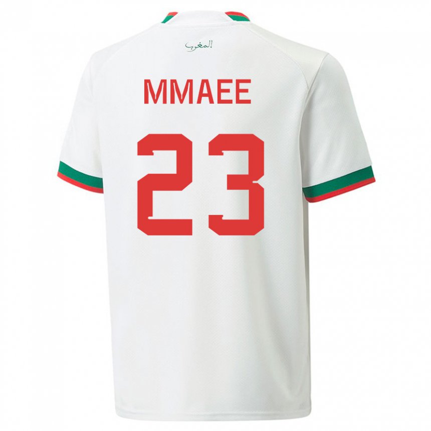 Kinder Marokkanische Ryan Mmaee #23 Weiß Auswärtstrikot Trikot 22-24 T-shirt Belgien