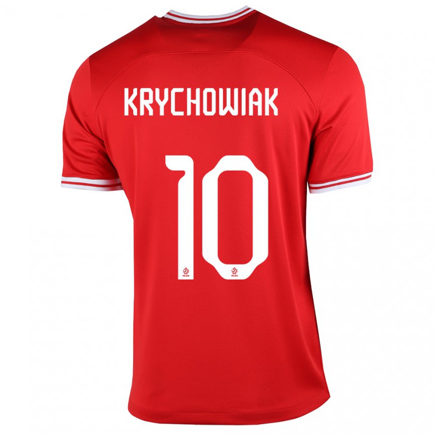 Kinder Polnische Grzegorz Krychowiak #10 Rot Auswärtstrikot Trikot 22-24 T-shirt Belgien