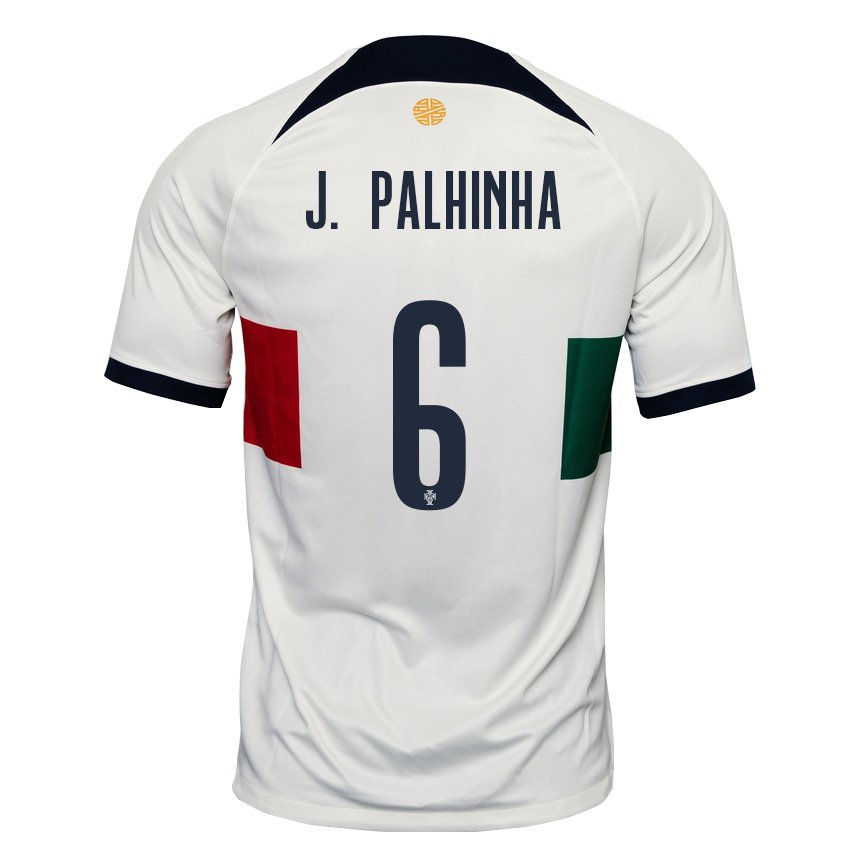 Kinder Portugiesische Joao Palhinha #6 Weiß Auswärtstrikot Trikot 22-24 T-shirt Belgien