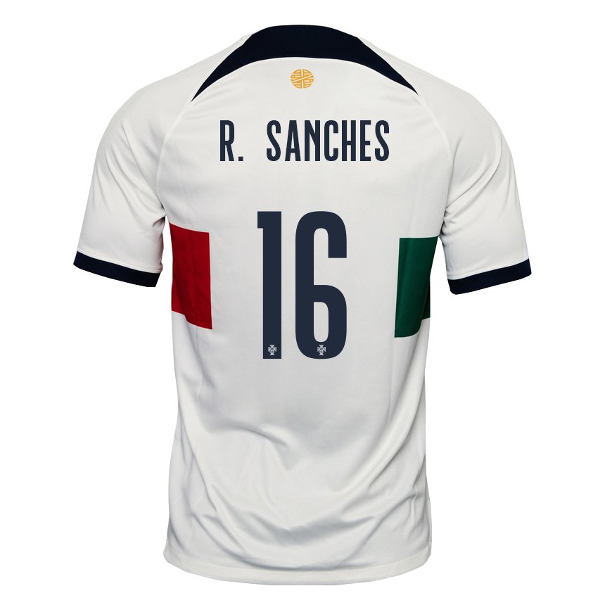Kinder Portugiesische Renato Sanches #16 Weiß Auswärtstrikot Trikot 22-24 T-shirt Belgien