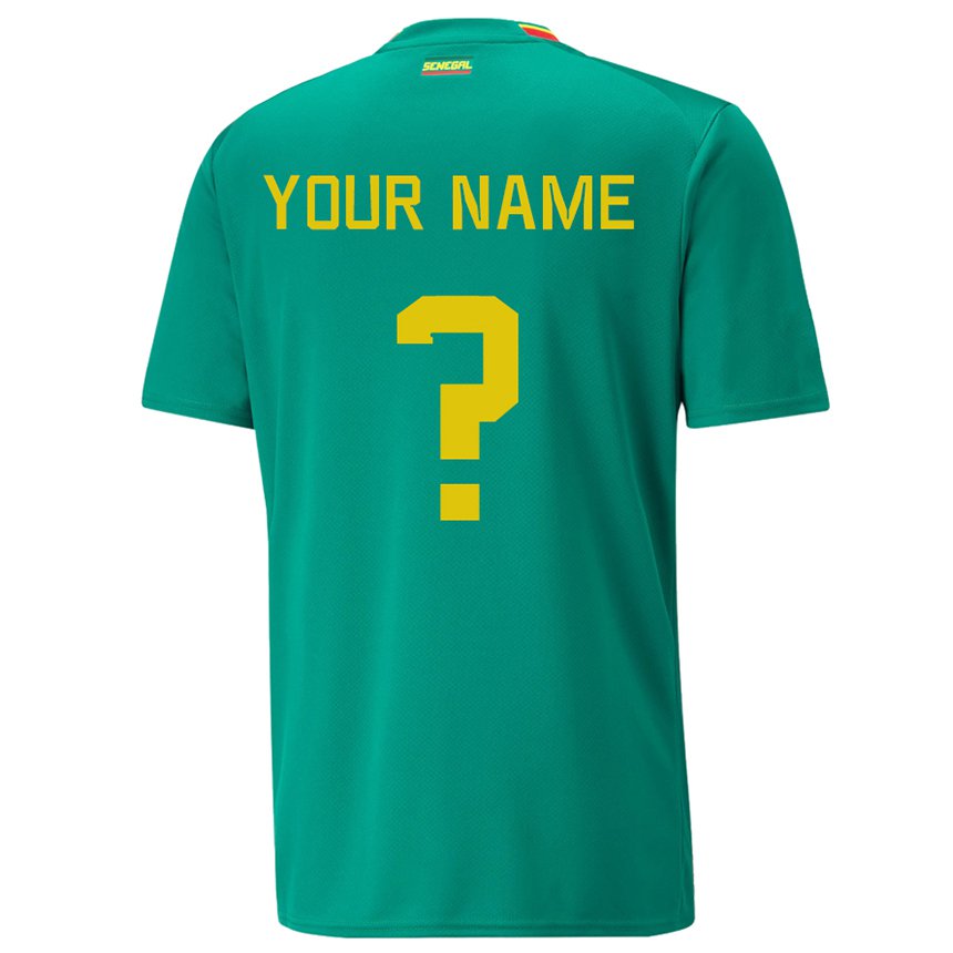 Enfant Maillot Sénégal Votre Nom #0 Verte Tenues Extérieur 22-24 T-shirt Belgique
