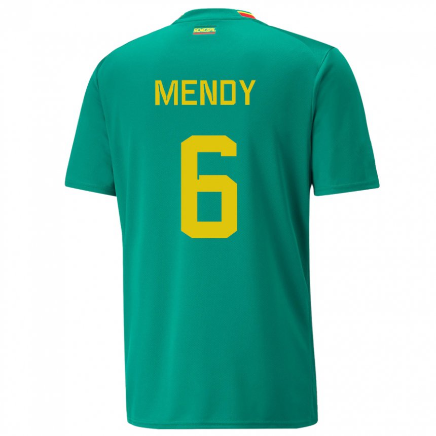Kinder Senegalesische Nampalys Mendy #6 Grün Auswärtstrikot Trikot 22-24 T-shirt Belgien