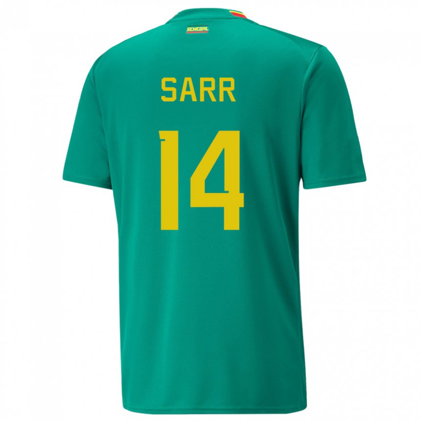Kinder Senegalesische Pape Sarr #14 Grün Auswärtstrikot Trikot 22-24 T-shirt Belgien