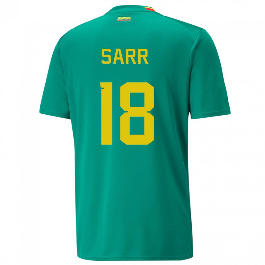 Kinder Senegalesische Ismaila Sarr #18 Grün Auswärtstrikot Trikot 22-24 T-shirt Belgien