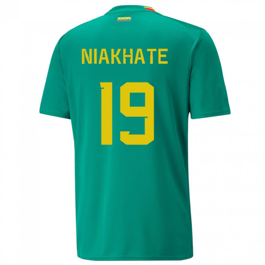 Kinder Senegalesische Moussa Niakhate #19 Grün Auswärtstrikot Trikot 22-24 T-shirt Belgien
