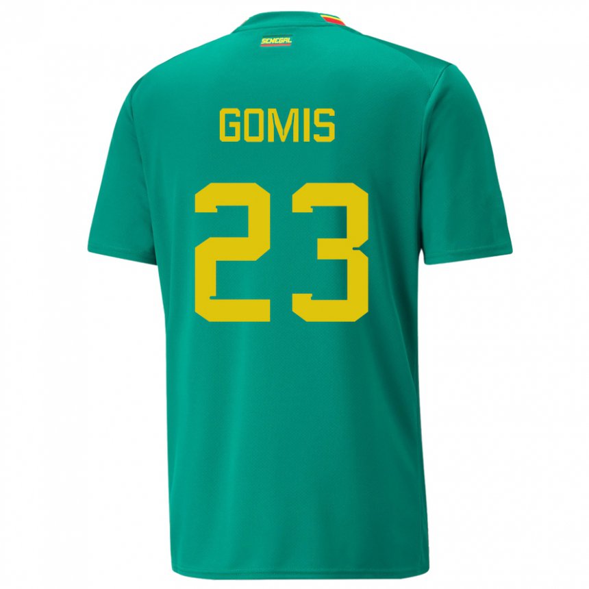 Kinder Senegalesische Alfred Gomis #23 Grün Auswärtstrikot Trikot 22-24 T-shirt Belgien