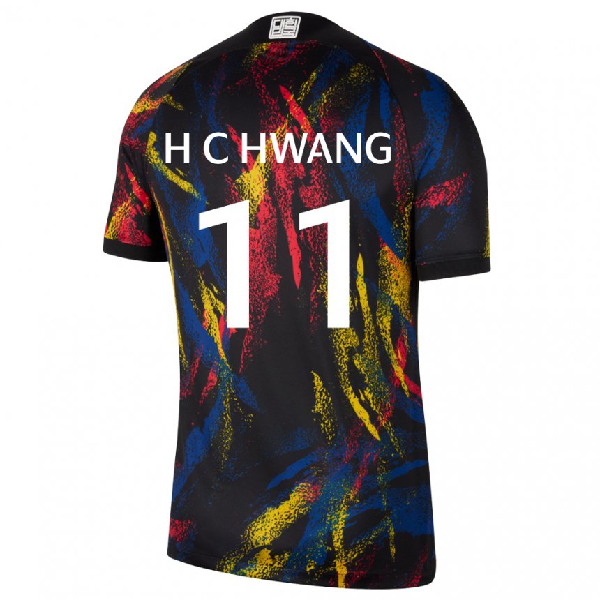 Kinder Südkoreanische Hee-chan Hwang #11 Mehrfarbig Auswärtstrikot Trikot 22-24 T-shirt Belgien