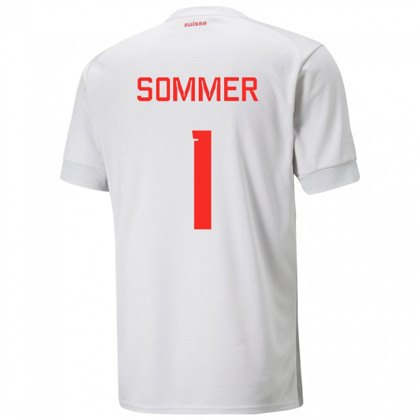 Enfant Maillot Suisse Yann Sommer #1 Blanc Tenues Extérieur 22-24 T-shirt Belgique