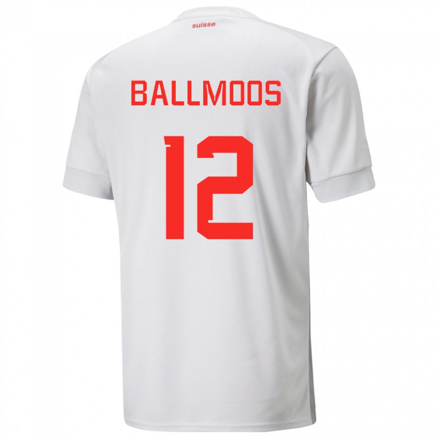 Kinder Schweizer David Von Ballmoos #12 Weiß Auswärtstrikot Trikot 22-24 T-shirt Belgien
