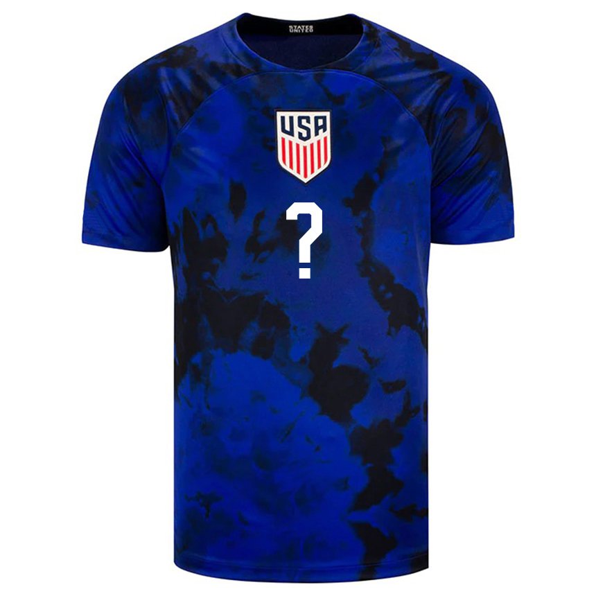 Kinder Us-amerikanische Ihren Namen #0 Königsblau Auswärtstrikot Trikot 22-24 T-shirt Belgien