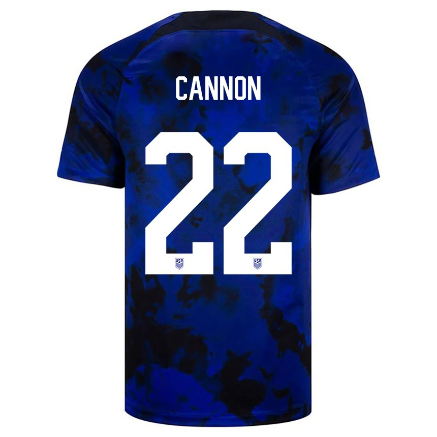 Kinder Us-amerikanische Reggie Cannon #22 Königsblau Auswärtstrikot Trikot 22-24 T-shirt Belgien