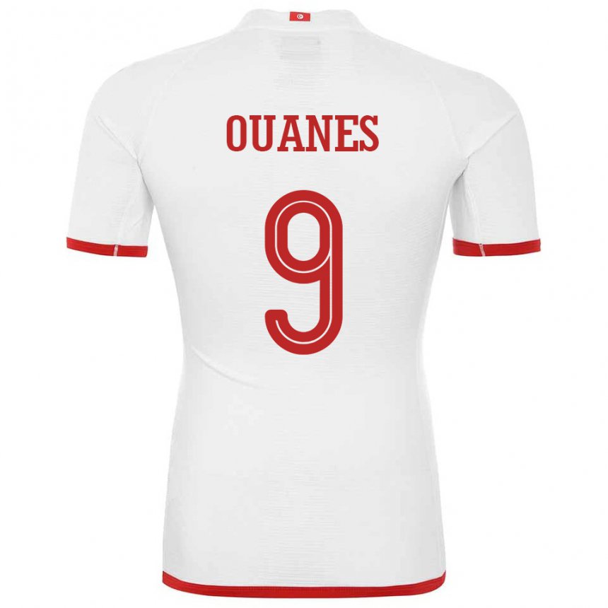 Kinder Tunesische Mortadha Ben Ouanes #9 Weiß Auswärtstrikot Trikot 22-24 T-shirt Belgien