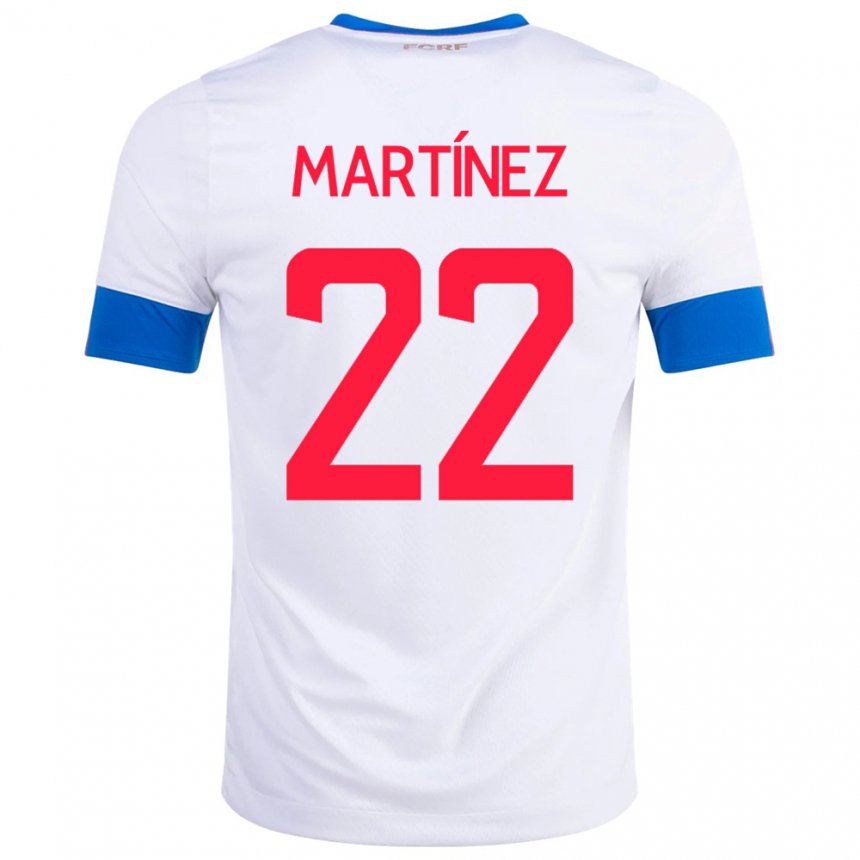 Kinder Costa-ricanische Carlos Martinez #22 Weiß Auswärtstrikot Trikot 22-24 T-shirt Belgien