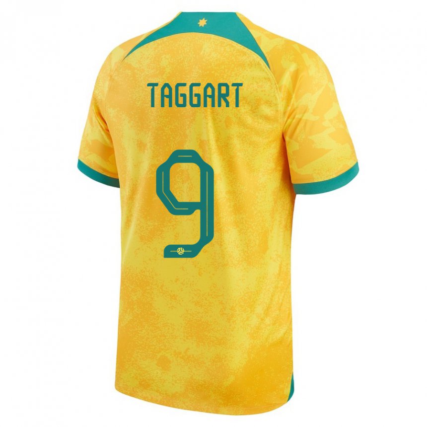 Heren Australisch Adam Taggart #9 Gouden Thuisshirt Thuistenue 22-24 T-shirt België
