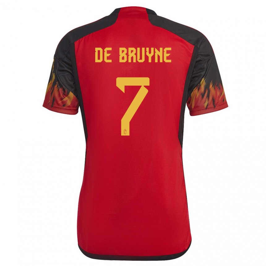 Herren Belgische Kevin De Bruyne #7 Rot Heimtrikot Trikot 22-24 T-shirt Belgien