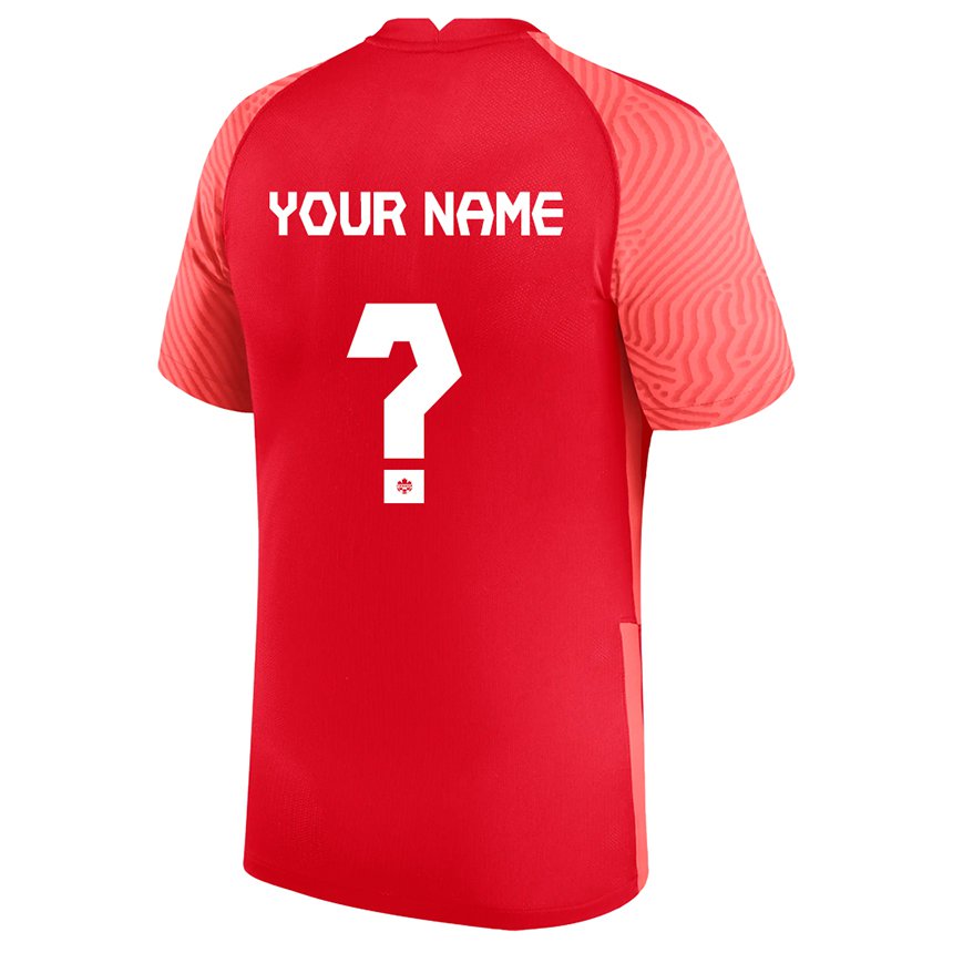 Homme Maillot Canada Votre Nom #0 Rouge Tenues Domicile 22-24 T-shirt Belgique