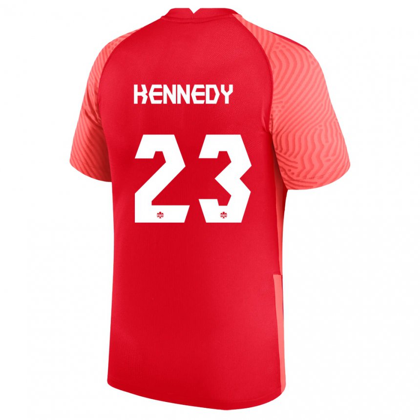 Homme Maillot Canada Scott Kennedy #23 Rouge Tenues Domicile 22-24 T-shirt Belgique