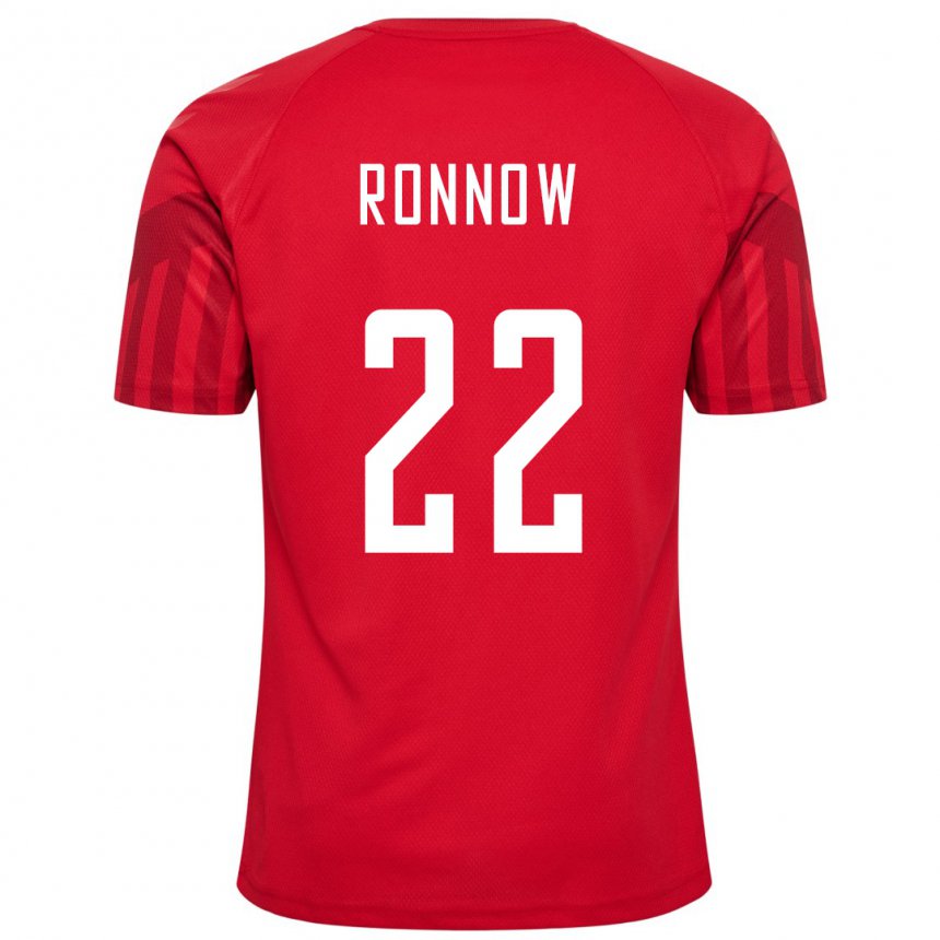 Herren Dänische Frederik Ronnow #22 Rot Heimtrikot Trikot 22-24 T-shirt Belgien